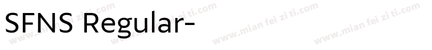 SFNS Regular字体转换